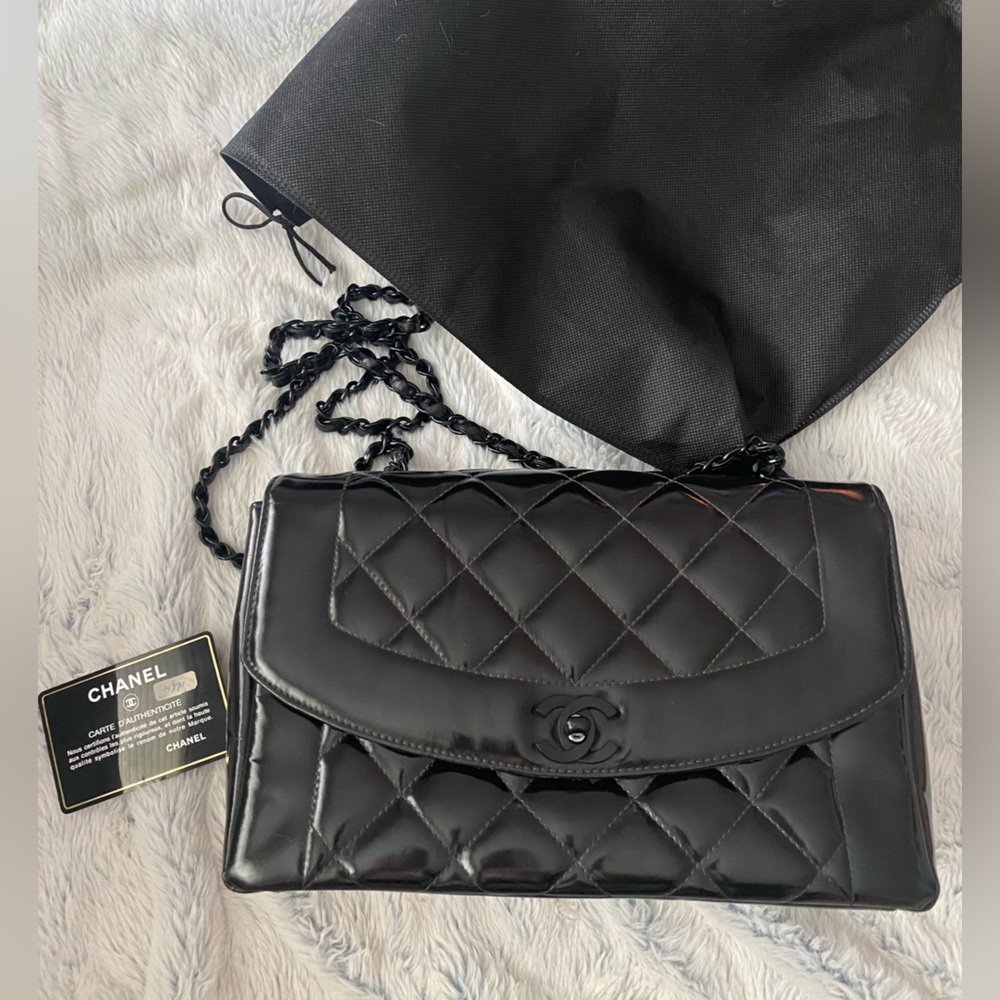 Chanel SO BLACK Diana Classic Quilted Flap Bag